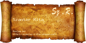 Szanter Rita névjegykártya